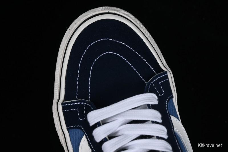 Vans Sk8-Mid Navy Blue Mid-Top Retro Classic Casual Canvas Shoes - VN0A391F5TU