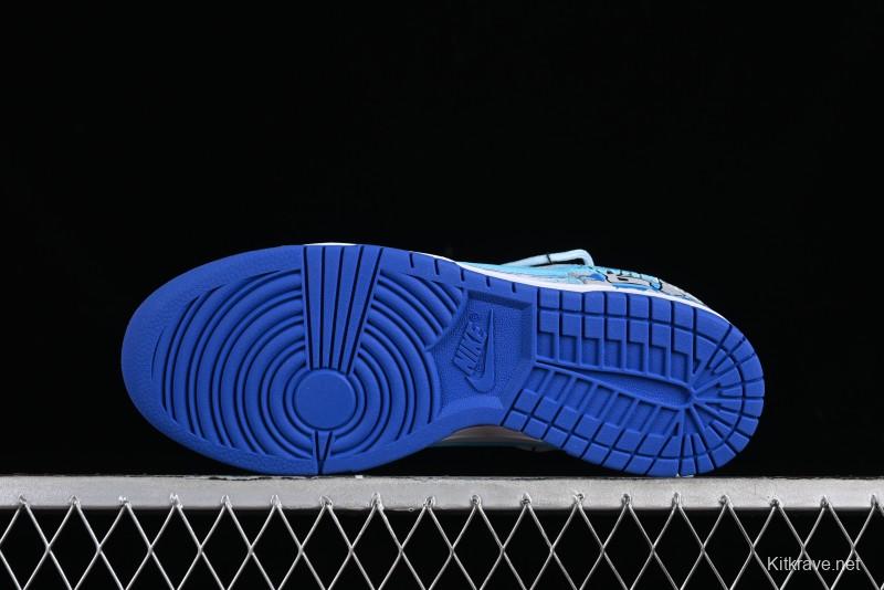 Nike Dunk Low Graffiti Deconstructed Style Casual Diary Gradient Splatter Letter SB Strap Low-Top Skate Shoes - DV0831-104