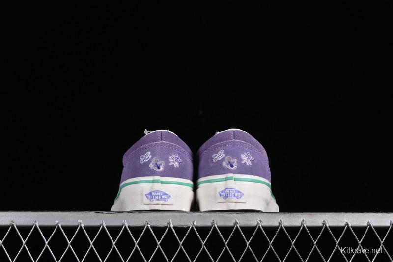 Vans Style 36 Low-Top Skate Shoes with Purple Embroidery - VN000CRPGRN