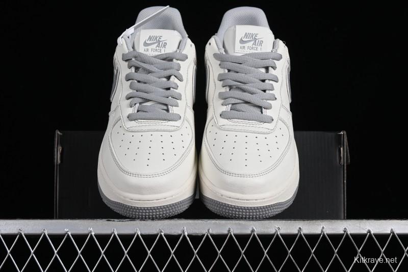 Balenciaga x Nike Air Force 1 '07 Low Triple Swoosh Beige Grey Casual Shoes - FR0538-091