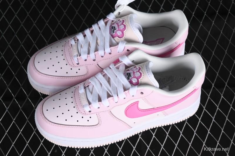 Nike Air Force 1 '07 Low White Pink Casual Sneakers - HM3696-661