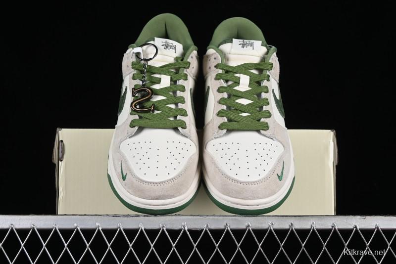 Stussy x Nike SB Dunk Low Anniversary Premium Custom Sneakers - DQ1098-340
