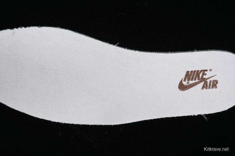 Nike Travis Scott x Fragment Design x Jordan Air Jordan 1 Low OG SP AJ1 LV Light Brown Print Casual Sneakers - SJ2068-102