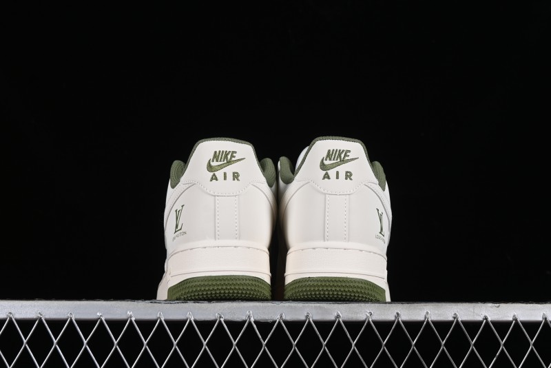 Nike Air Force 1 '07 Low LV Collaboration - Beige Green Double Swoosh Casual Sneakers - XZ6188-003