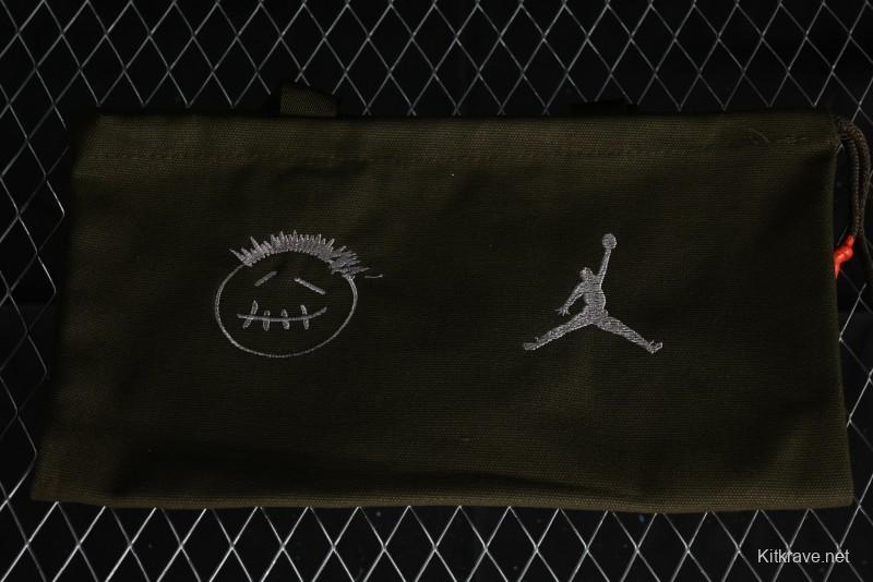 Nike Travis Scott x Jordan Cut The Check AJ1 Basketball Shoes with Velcro Strap - FZ8117-003