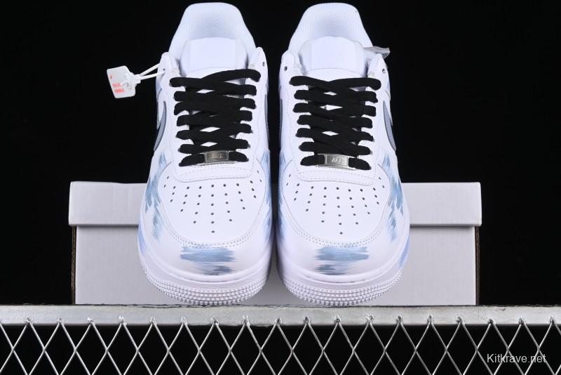 Nike Air Force 1 '07 Low Casual Sneakers with Two-Tone Shadow Swoosh and Custom Anime Art - CW2288-111