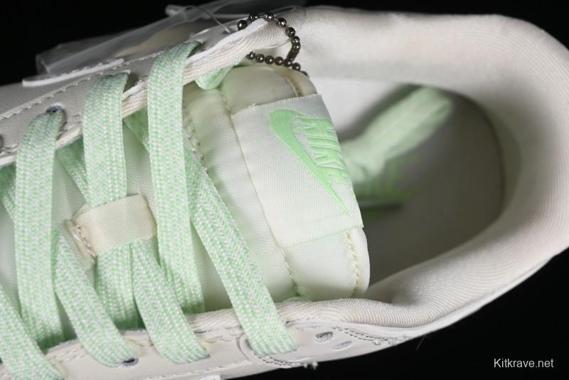 Nike SB Dunk Low LV Collaboration - Double Swoosh Fluorescent Green Anniversary High-End Custom Low-Top Casual Skate Shoes - XX2025-321