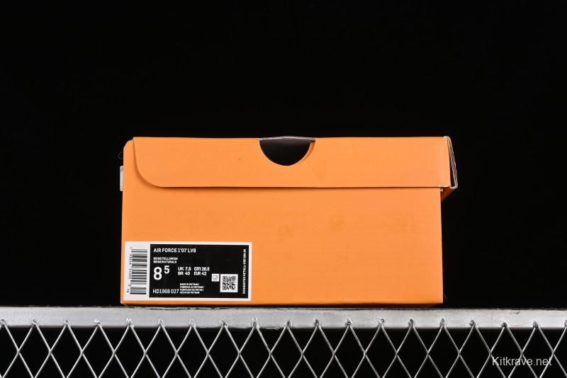 Nike Air Force 1 '07 Low LV Collaboration - Khaki Double Swoosh Low-Top Casual Sneakers - HD1968-027