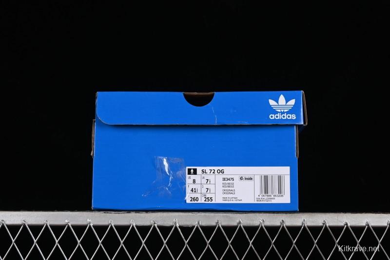 Adidas Originals SL 72 Retro Running Shoes with Ecotex Tongue and EVA Midsole - IE3475