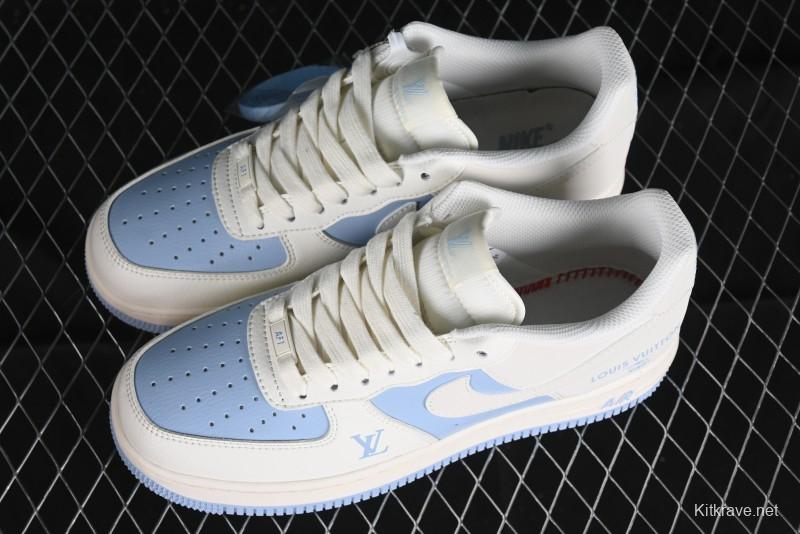 Nike Air Force 1 '07 Low LV Collaboration - Off White Ice Blue Casual Sneakers BB9599-203