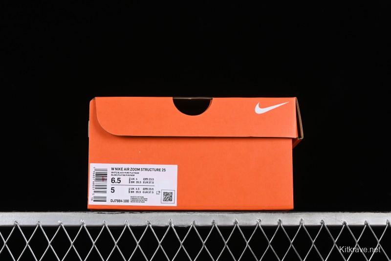 Nike Air Zoom Structure 25 Running Shoes 2024 New Release with Cushioning Anti-Slip Comfort - DJ7884-100