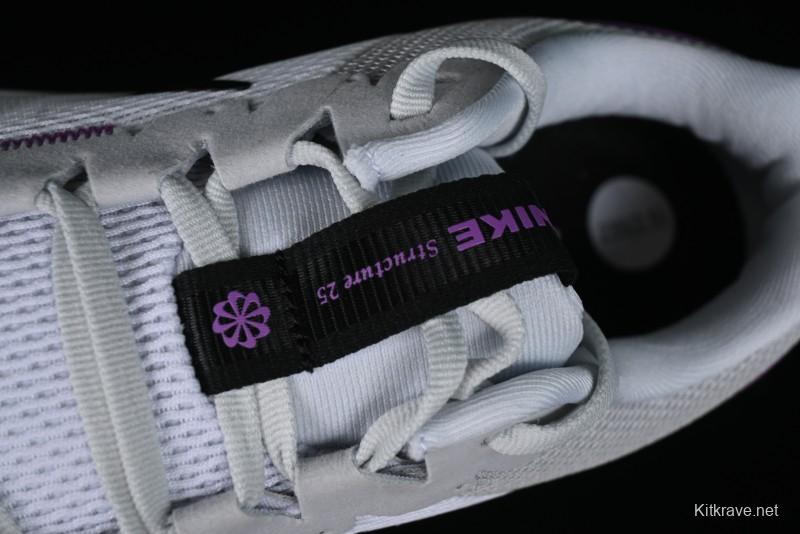 Nike Air Zoom Structure 25 Running Shoes 2024 New Release with Cushioning Anti-Slip Comfort - DJ7884-100