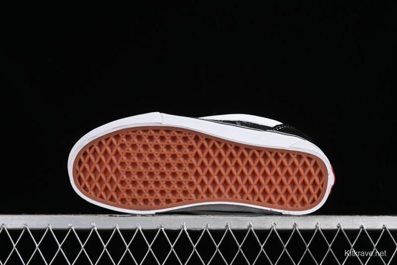 Vans Knu-Skool Premium Custom Denim Monogram Slip-On Shoes - VN0009QC6BT