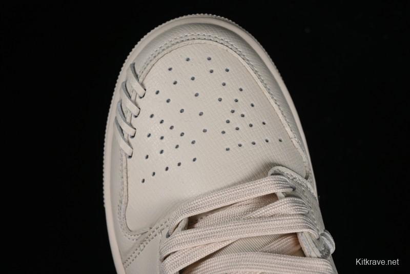 Nike Air Jordan 1 Low "Method of Make" Casual Sneakers in White Gold - FN5032-200