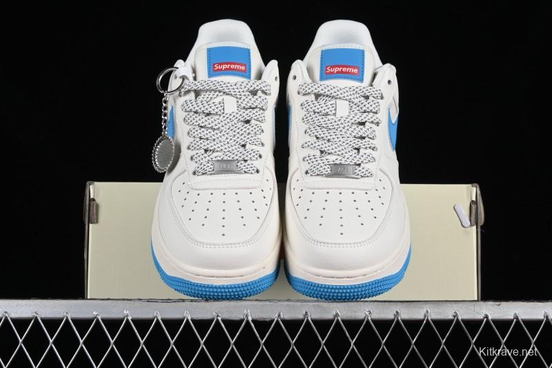 Nike Supreme x Air Force 1'07 Low Casual Sneakers in Lake Blue - HD1968-024