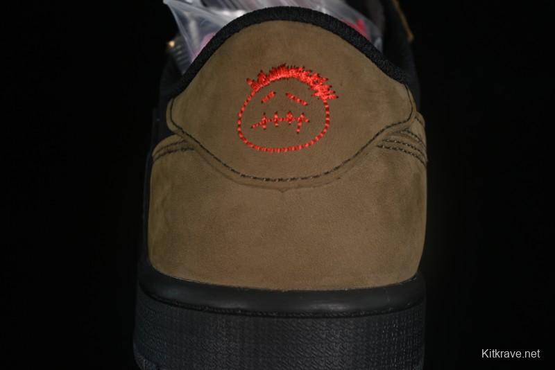 Nike Travis Scott x Air Jordan 1 Low OG AJ1 Reverse Swoosh Sneakers - DM7866-202