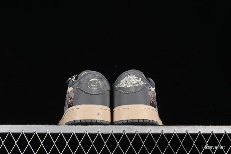 Nike Travis Scott x Fragment Design x Air Jordan 1 Low OG SP AJ1 Retro Sneakers - CH6336-013