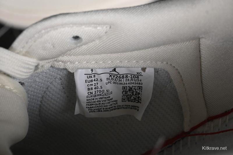 Nike Travis Scott x Fragment Design x Air Jordan 1 Low OG SP AJ1 Supreme Collaboration - Classic Off-White Low-Top Lifestyle Sneakers - XY2688-104