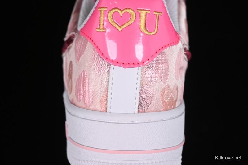 Nike Air Force 1 '07 Low Valentine's Day Limited Edition Pink Bear Sneakers - DH2920-111