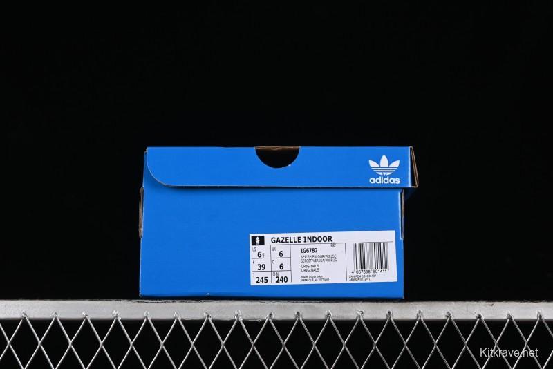 Adidas Originals Gazelle Indoor Retro Casual Slip-Resistant Wear-Resistant Low-Top Sneakers - IG6782