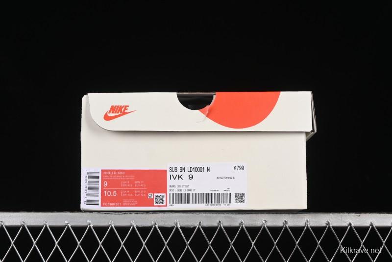 Nike Stussy Roshe Run LD-1000 Comfortable Versatile Slip-Resistant Durable Waffle Low-Top Casual Running Shoes - FQ5369-001