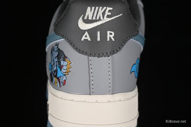 Nike Air Force 1'07 Low "Galuru" Digimon Themed Casual Sneakers - CJ0304-310