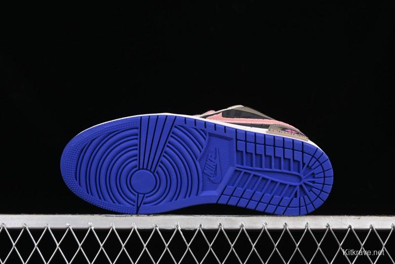 Nike Air Jordan 1 Low Retro Basketball Shoes with Panda Mischief Pioneer Knight Design - 553558-154