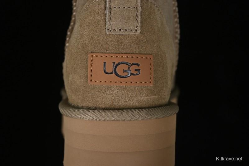 UGG Classic Ultra Mini Platform 3CM Wool Short Boots with TREADLITE Technology - 1135092