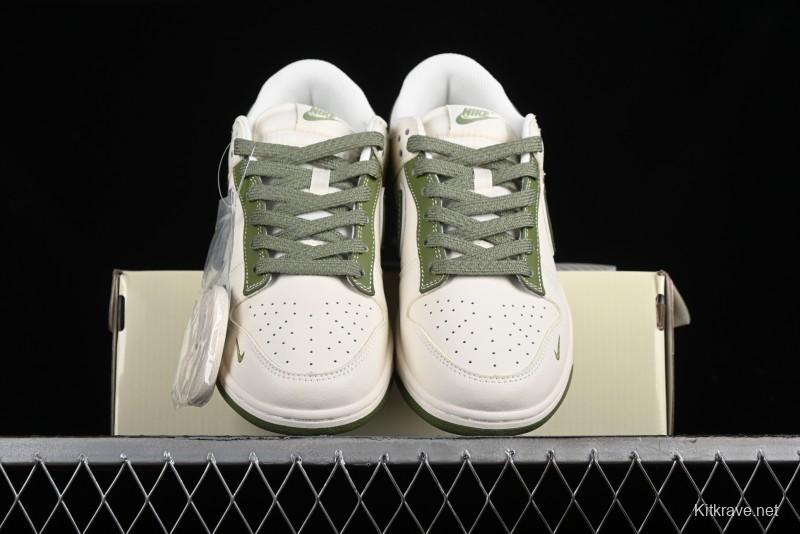 Nike SB Dunk Low x Supreme Stone Island Collaboration Beige Green Starry Sky Anniversary High-End Custom Low-Top Casual Skate Shoes - BB9866-004