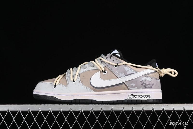 Nike Dunk Low "Joker" Speed Space Breaker White Grey SB Strap Casual Skate Shoes - DD1391-100