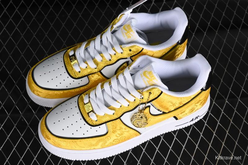 Nike Air Force 1 '07 Low DIY Golden Dragon Embroidery Casual Sneakers - CW2288-202