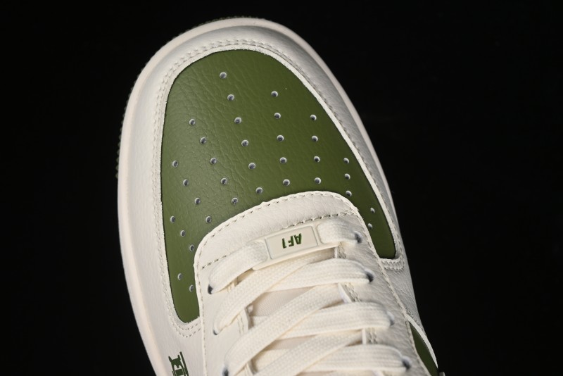 Nike Air Force 1 '07 Low Burberry Collaboration - Off White Mint Green Low Top Casual Sneakers - BB8588-221