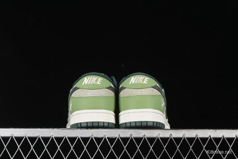 Nike SB Dunk Low UN Collaboration - Flying Spring Green Anniversary High-End Custom Low-Top Casual Skate Shoes - JH8310-959