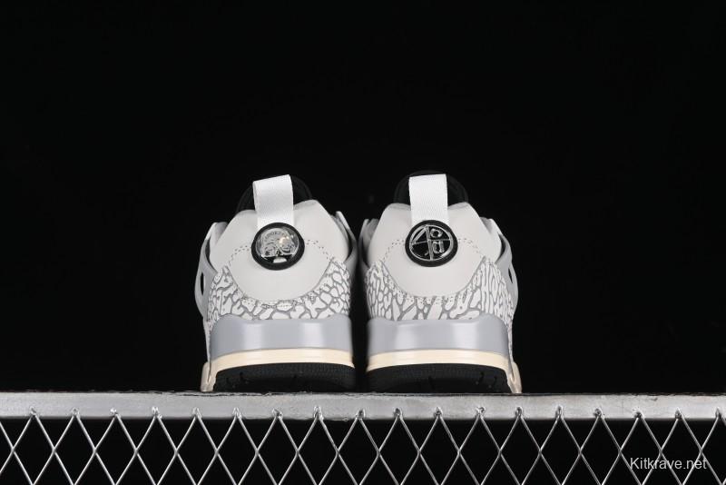 Nike Jordan Spizike Low AJ Hybrid Elements All Black Crackle Casual Sneakers - HQ1191-011