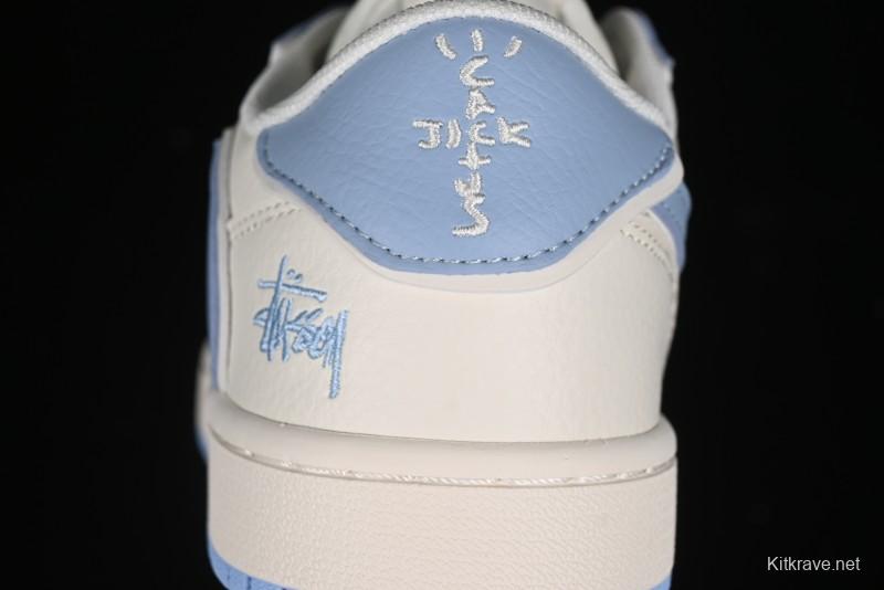 Nike Travis Scott x Fragment Design x Air Jordan 1 Low OG SP AJ1 Retro Sneakers - DM6688-609