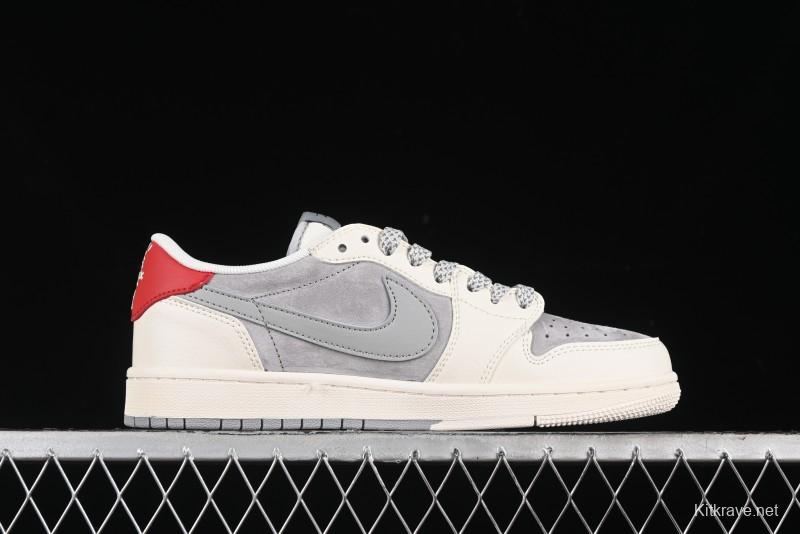 Nike Travis Scott x Fragment Design x Air Jordan 1 Low OG SP AJ1 Retro Sneakers - SJ2068-130