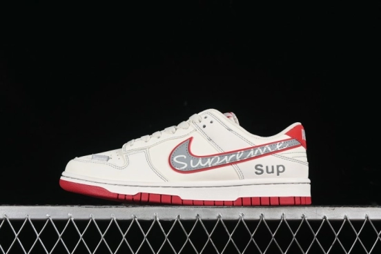 Nike SB Dunk Low SUP Collaboration - Signature Grey Check Anniversary High-End Custom Low-Top Casual Skate Shoes DJ2024-030