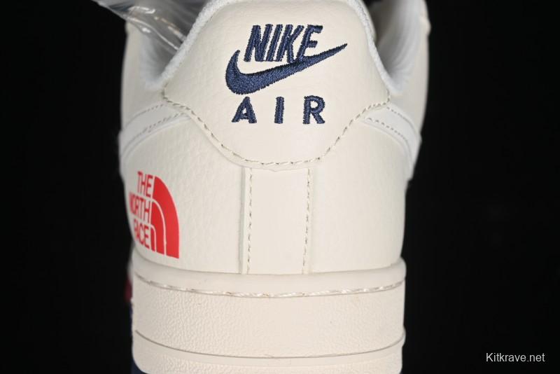 Nike Air Force 1 '07 Low The North Face Collaboration - White Red Blue Color Block Low-Top Casual Sneakers - XZ6188-010