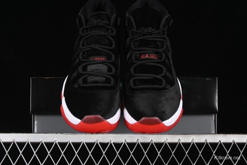 Nike Air Jordan 11 Retro Bred Velvet Basketball Shoes - DB5457-061