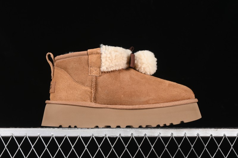 UGG Classic Mini II Shearling Lined Mini Boots with Pom Pom Detail - 1116109