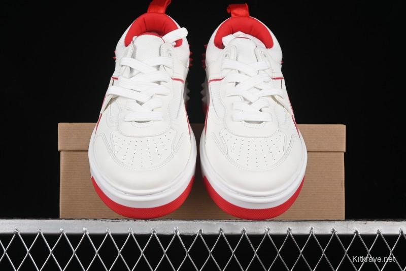 Christian Louboutin Astroloubi Comfortable Fashion Low-Top Sneakers White Red - X.D4