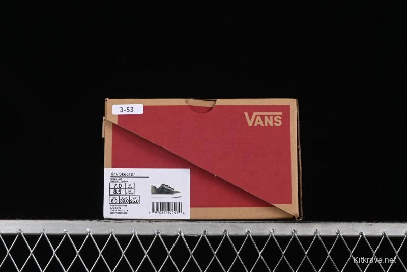 Vans Knu Skool DR White Black Green Chunky Sneakers - VN000CZU50K