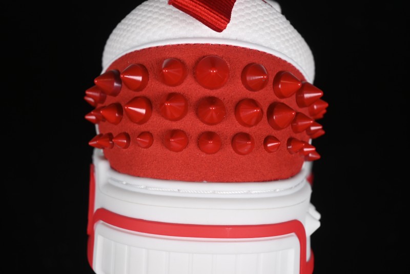 Christian Louboutin Astroloubi Comfortable Fashion Low-Top Sneakers White Red - X.D4