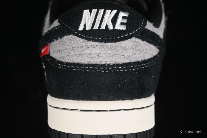 Nike SB Dunk Low Stussy Series - Grey Black with Black Swoosh Anniversary Custom Low-Top Casual Skate Shoes - MM1089-028
