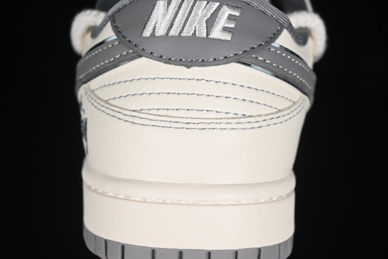 Nike SB Dunk Low Stussy Bandana Grey Check Anniversary Custom Low-Top Casual Skate Shoes - SJ2068-310