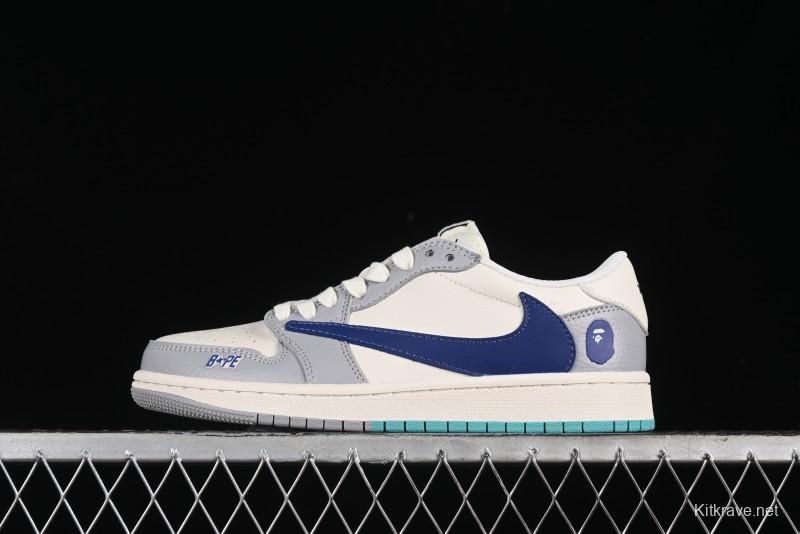 Nike Travis Scott x Fragment Design x Air Jordan 1 Low OG SP AJ1 Bape Collaboration - LJ5188-021
