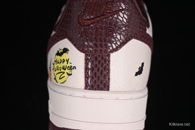 Nike Air Force 1'07 Low "Pumpkin Head" Halloween Themed Casual Sneakers - XL2321-888