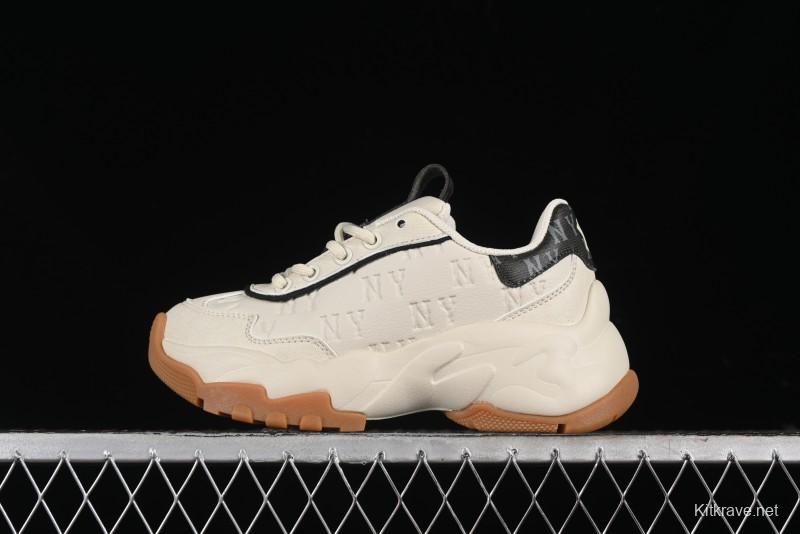 New York Yankees MLB Bigball Chunky Embo Monogram Thick Sole Sandals - 3ASHBEM4N50IVS