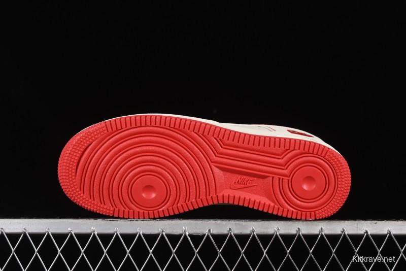 Nike Air Force 1 '07 Low Comme des Garcons Collaboration - Off-White Red Line Low-Top Casual Sneakers - KK3333-001