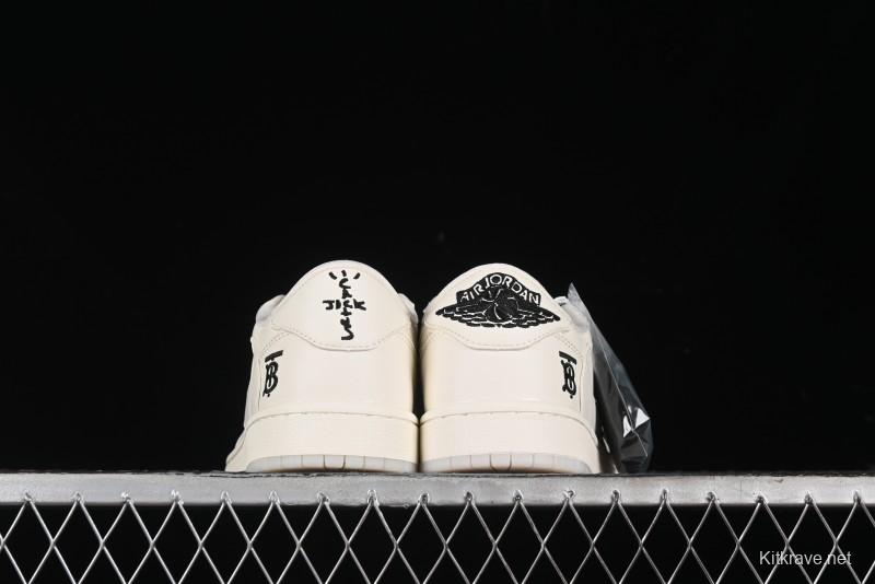 Nike Travis Scott x Fragment Design x Air Jordan 1 Low OG SP AJ1 Burberry Collaboration - BB6588-313